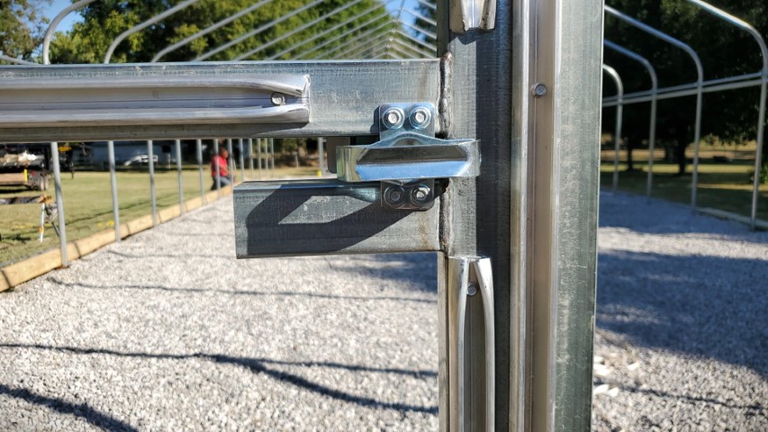 High Tunnel HoopHouse Install Wire Lock Channel