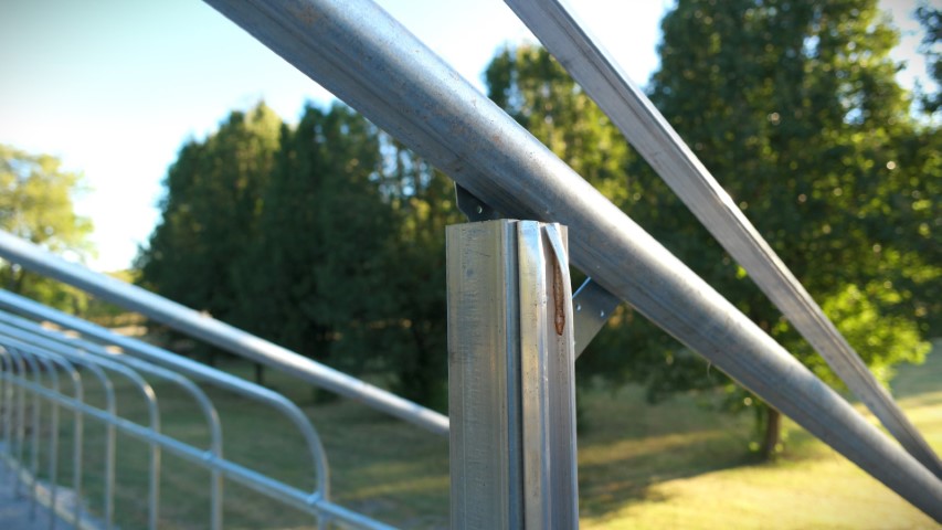 High Tunnel HoopHouse Install Wire Lock Channel