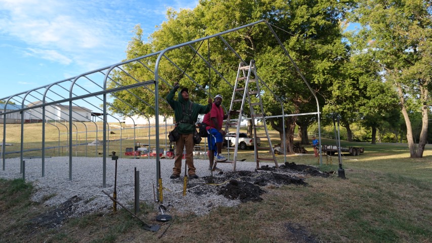 High Tunnel HoopHouse Installation Assemble Bow Peak