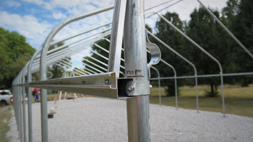 High Tunnel HoopHouse Installation Lay Out Bows