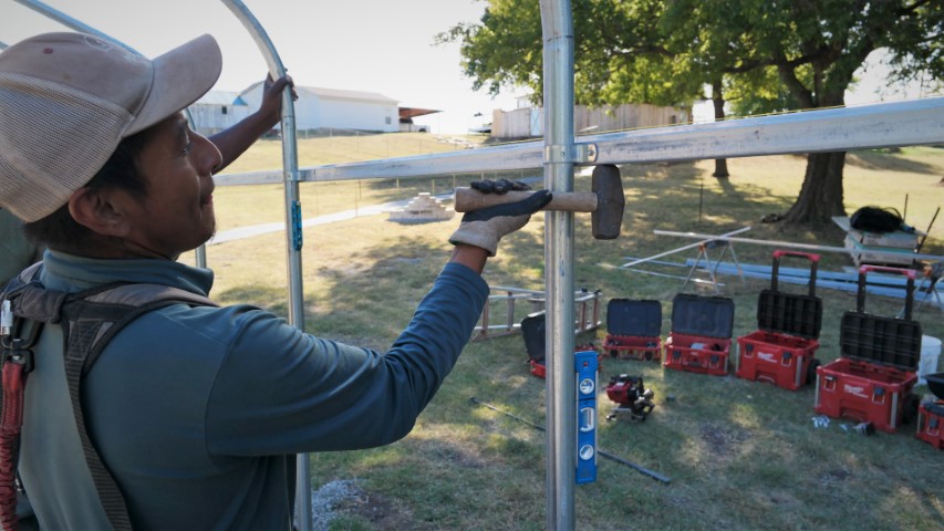 High Tunnel HoopHouse Installation Assemble Bow Peak