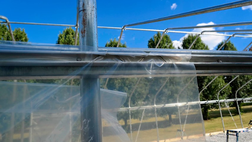 High Tunnel HoopHouse Install Corner Pockets