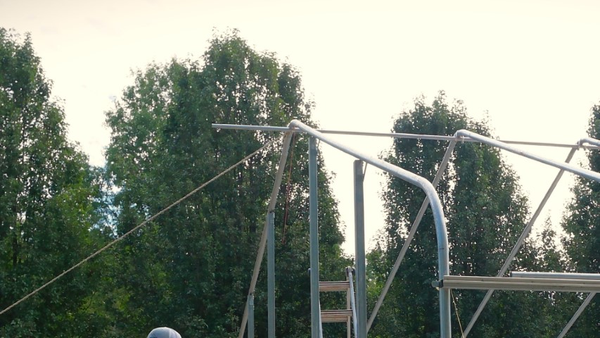 High Tunnel HoopHouse Installation Lay Out Bows