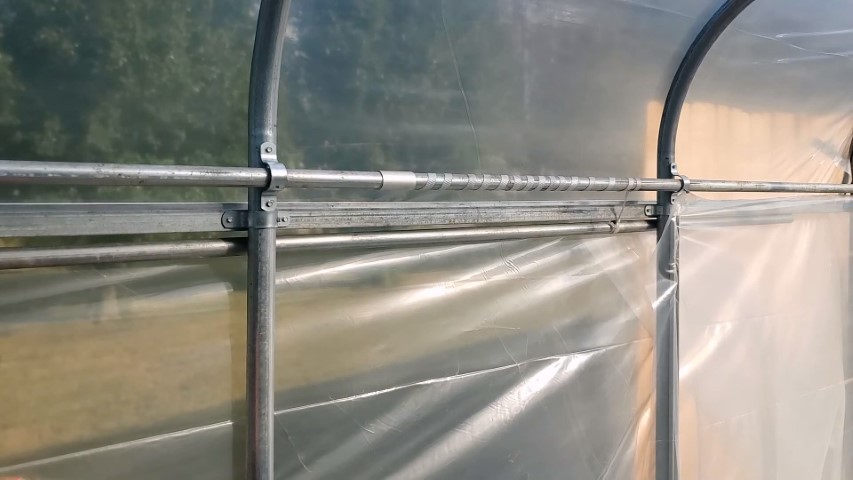 High Tunnel HoopHouse Install Corner endwall-film