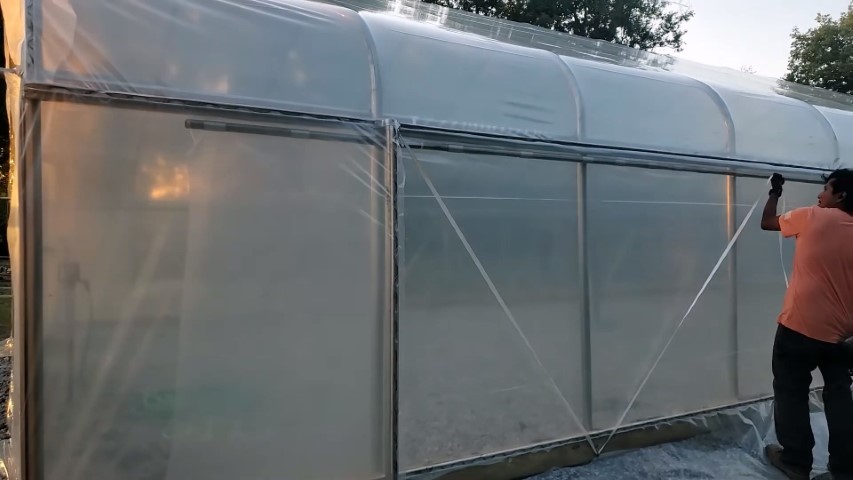 High Tunnel HoopHouse Install Corner zig-zag